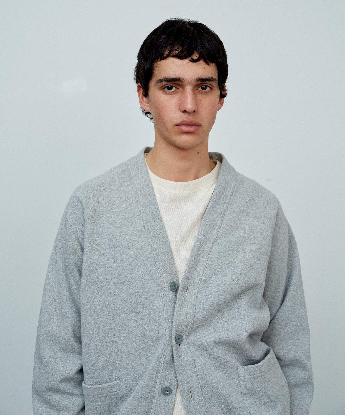 RAGLAN CARDIGAN GREY SWEAT