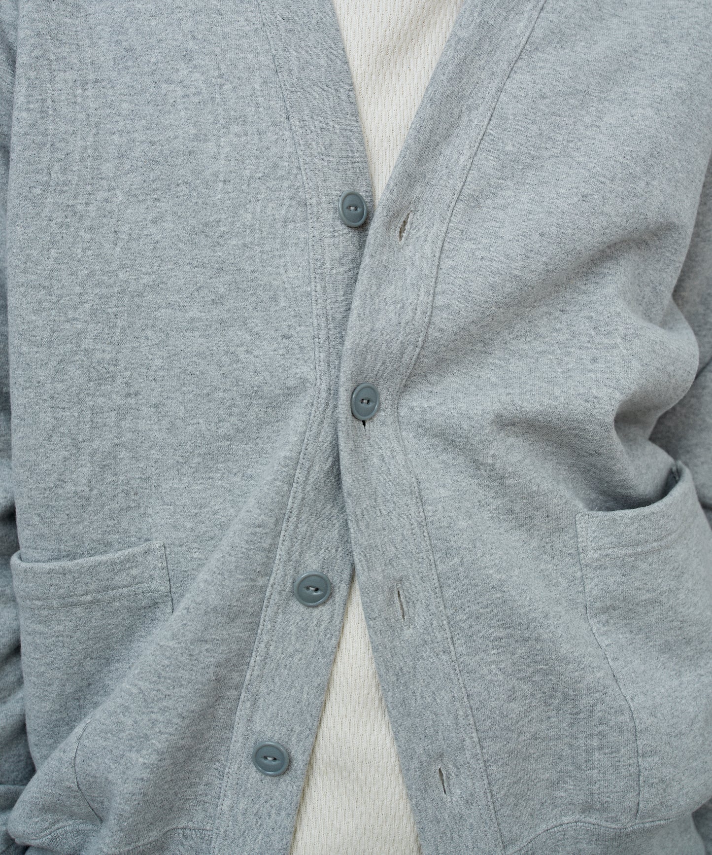 RAGLAN CARDIGAN GREY SWEAT