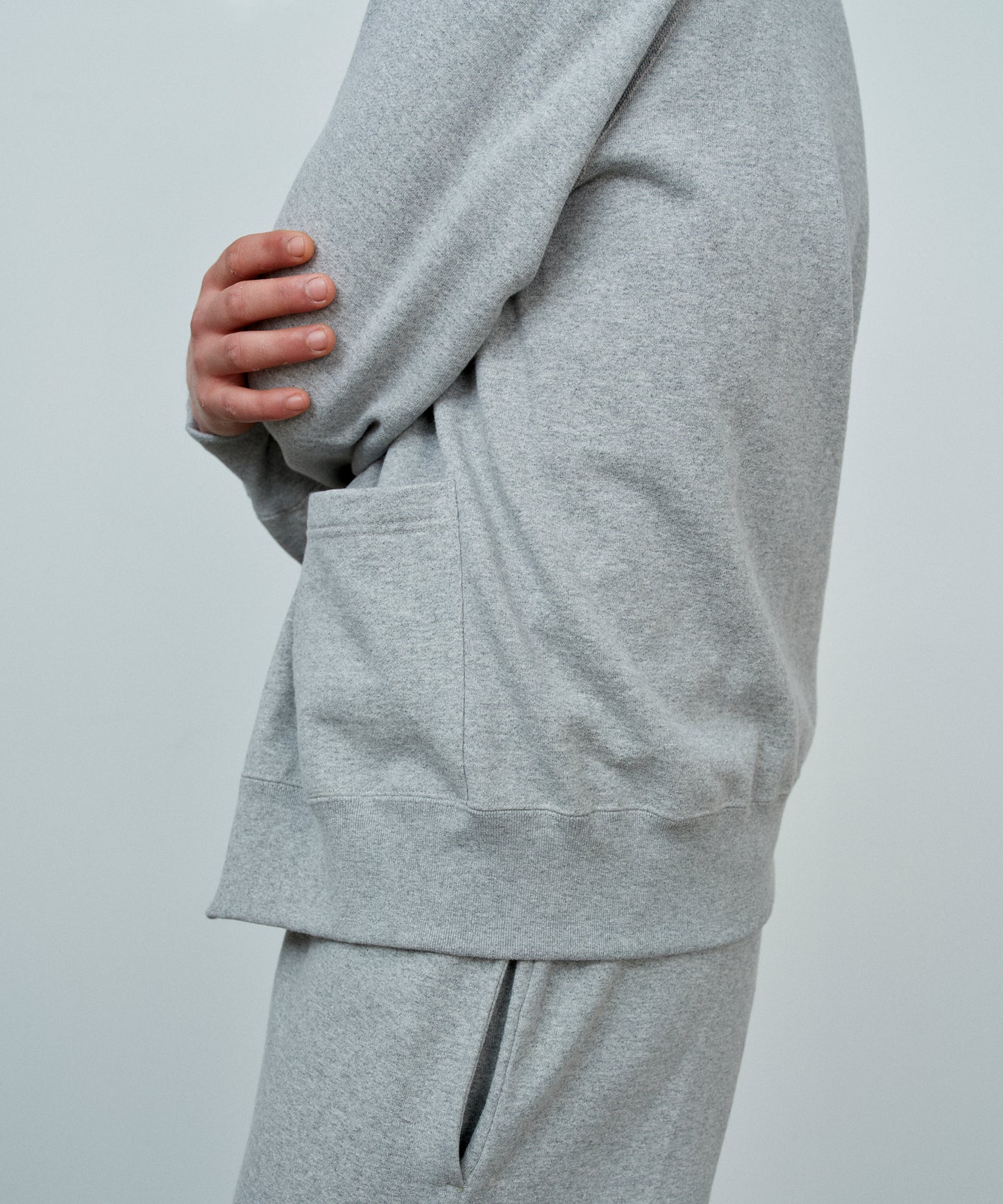 RAGLAN CARDIGAN GREY SWEAT
