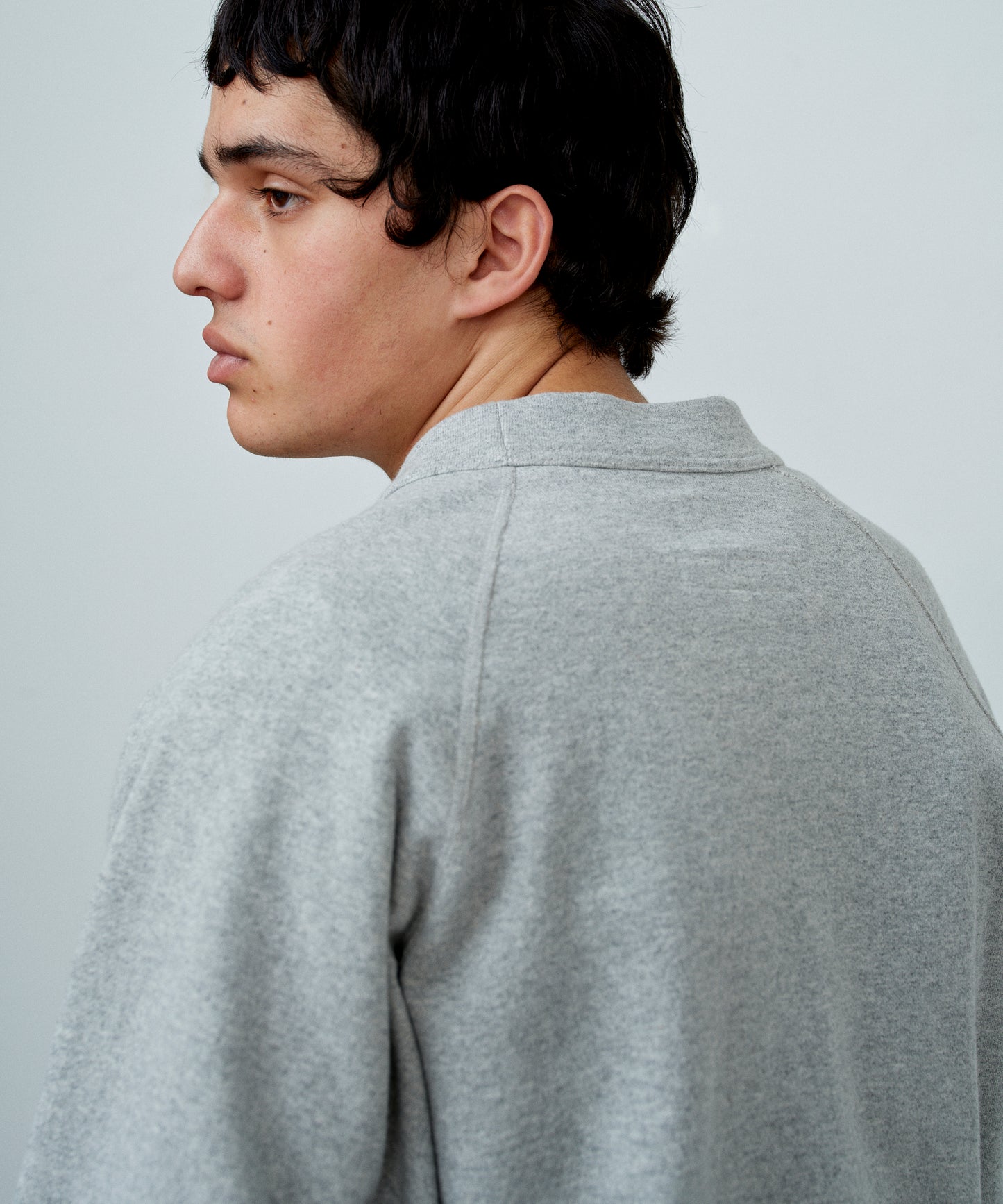 RAGLAN CARDIGAN GREY SWEAT