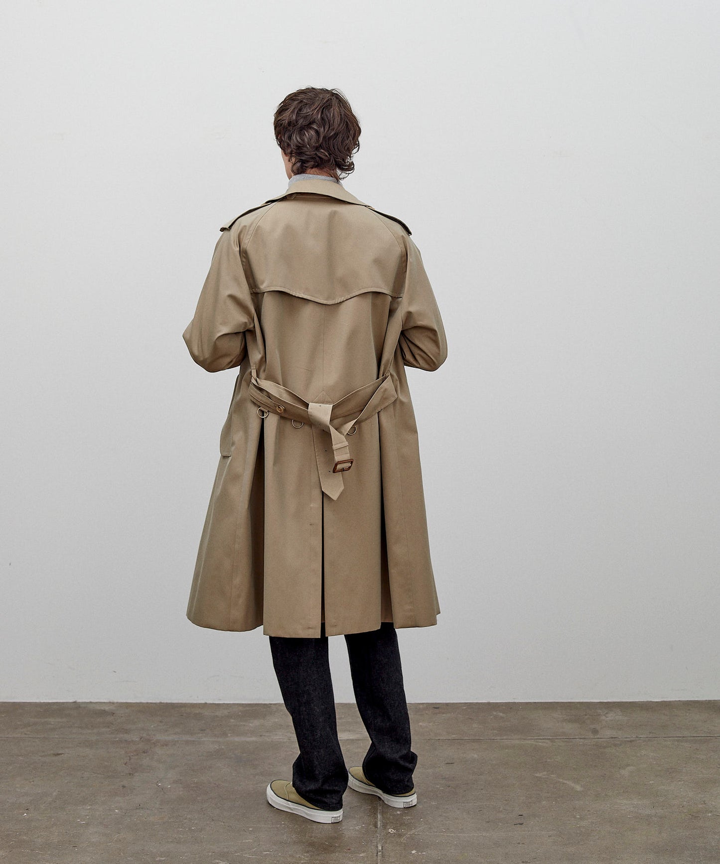 TRENCH COAT / COTTON GABARDINE BEIGE
