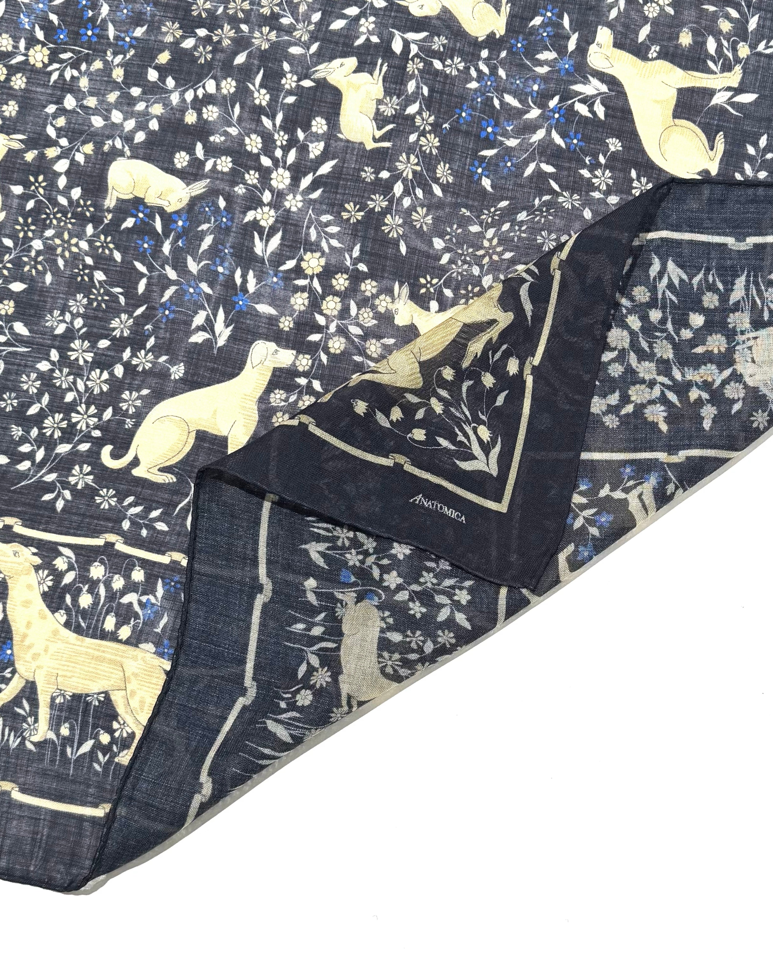 UNICORN SCARF SQUARE / NAVY – ANATOMICA OFFICIAL ONLINE STORE