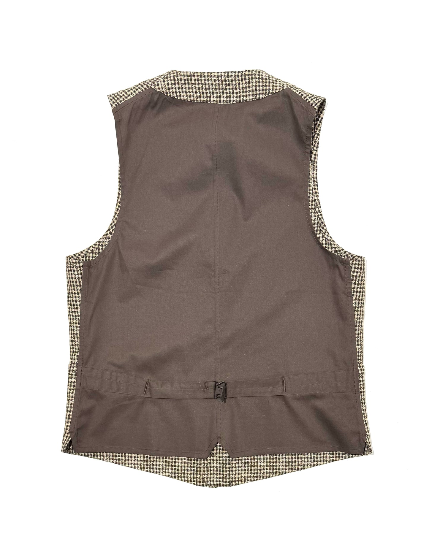 SAGAN VEST / LINEN STAR HOUNDSTOOTH