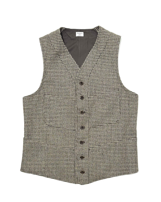 SAGAN VEST / LINEN STAR HOUNDSTOOTH