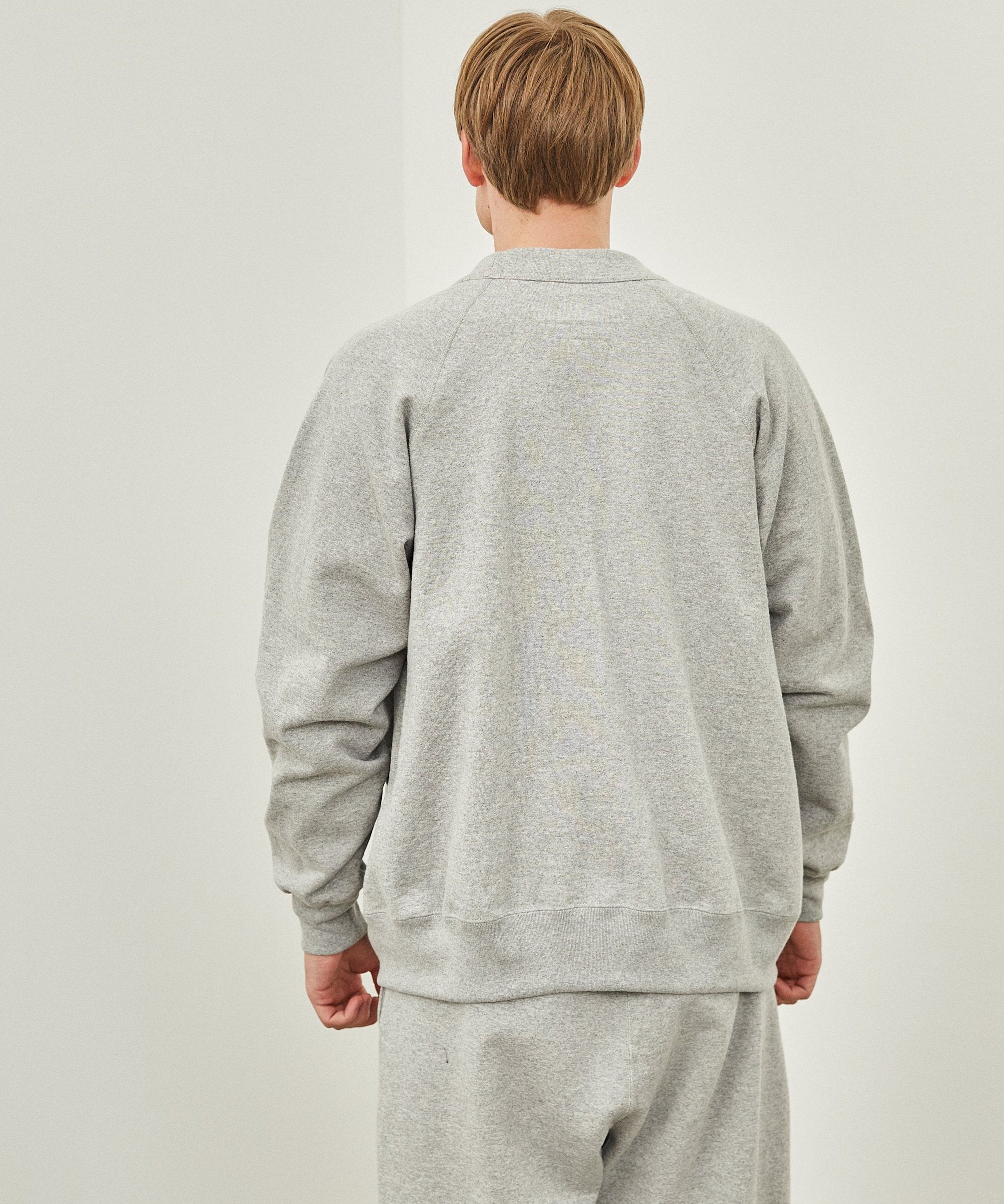 SWEAT RAGLAN CARDIGAN GREY