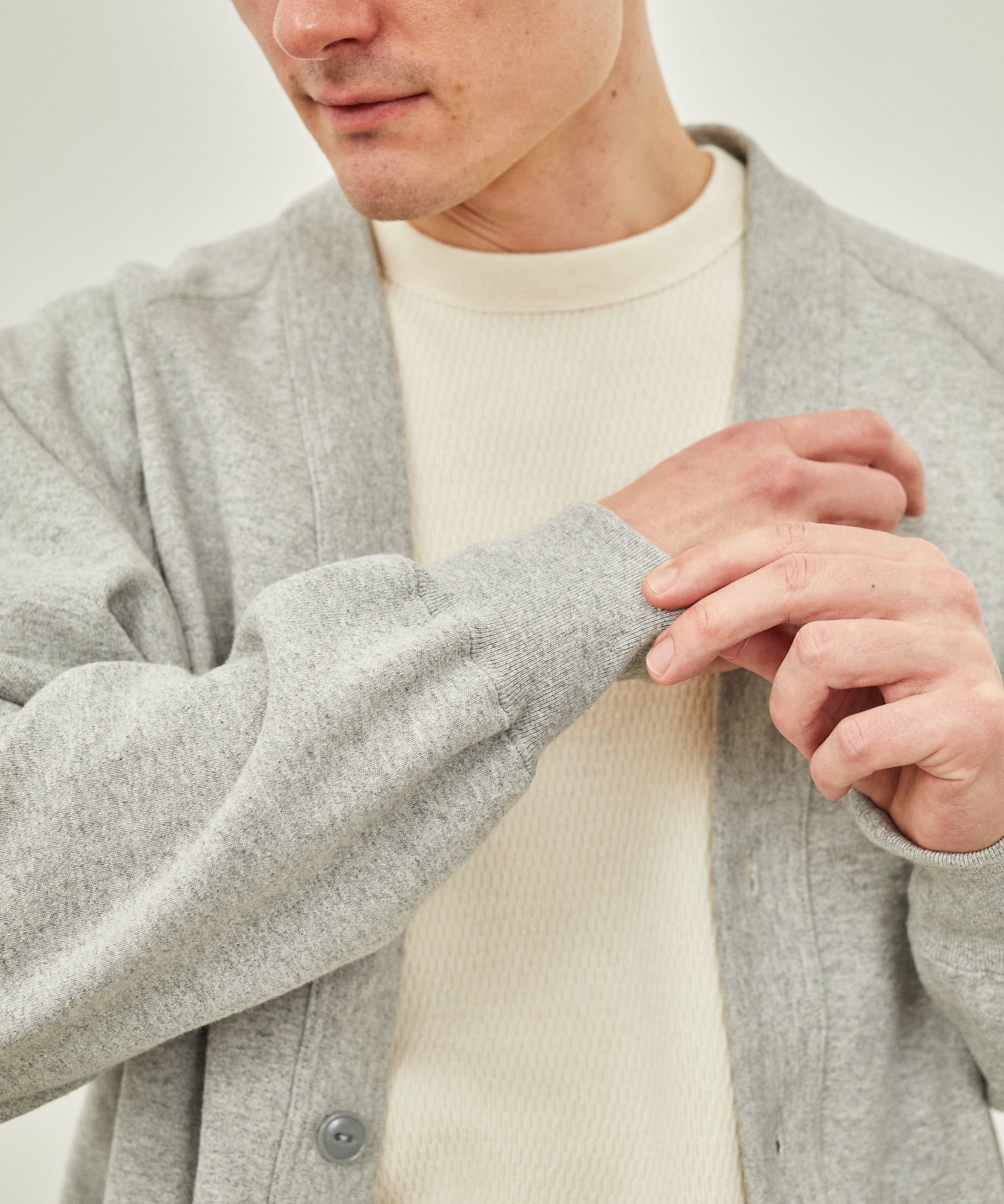 SWEAT RAGLAN CARDIGAN GREY