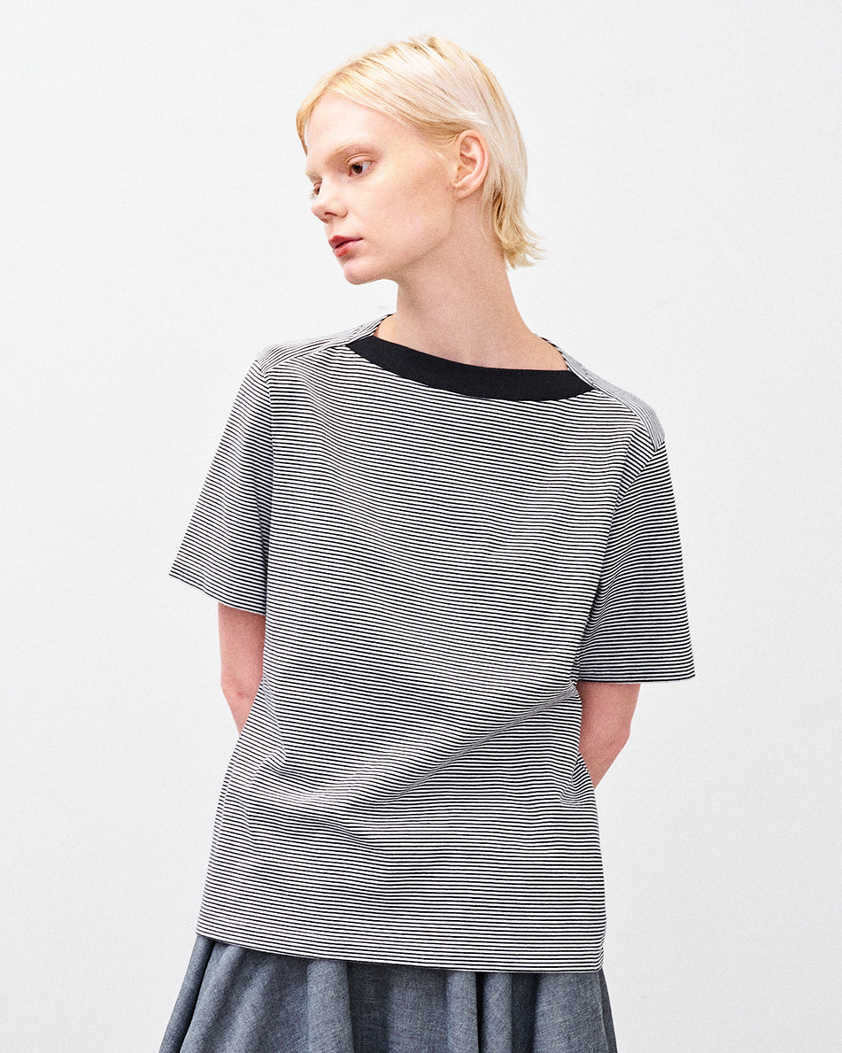 BRIGITTE TEE BORDER / BLACK BORDER