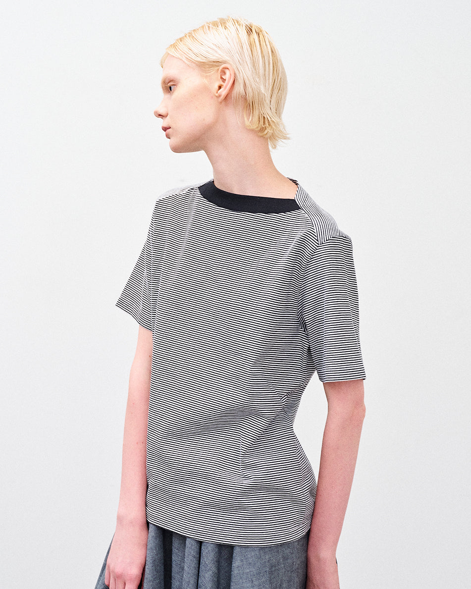 BRIGITTE TEE BORDER / BLACK BORDER