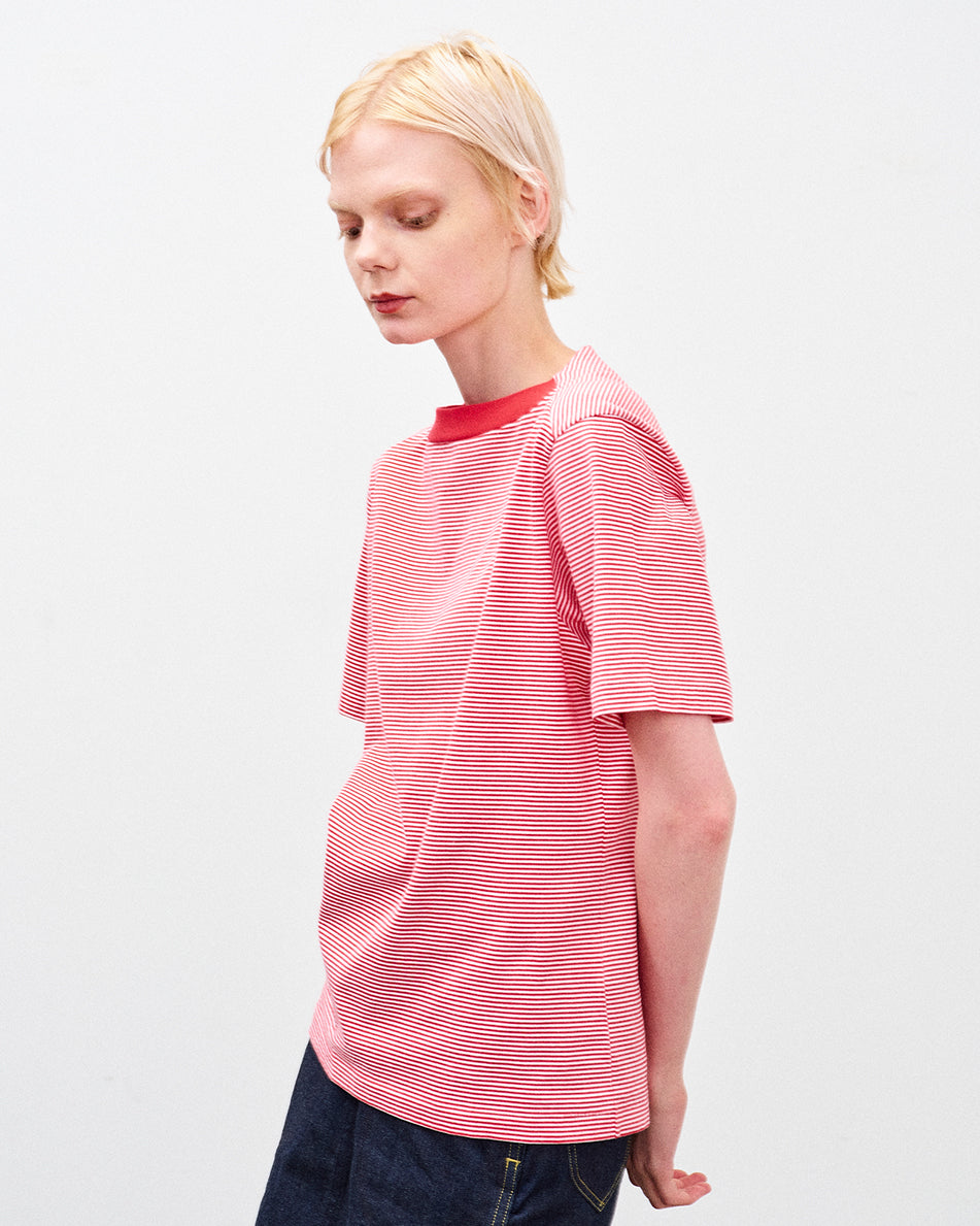 BRIGITTE TEE BORDER / RED BORDER