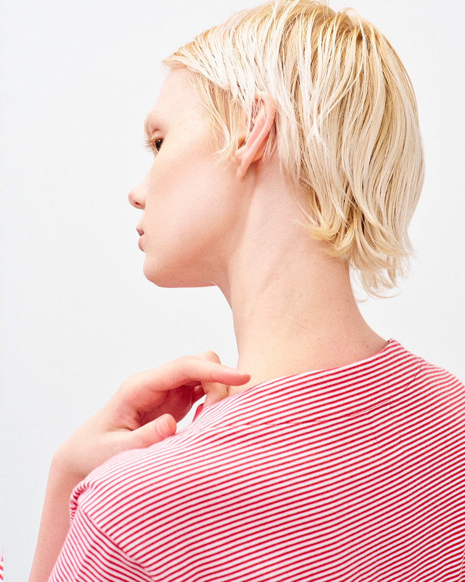 BRIGITTE TEE BORDER / RED BORDER