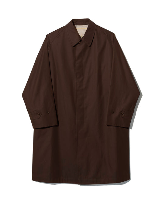 SINGLE RAGLAN COAT 1 / GABARDINE BROWN