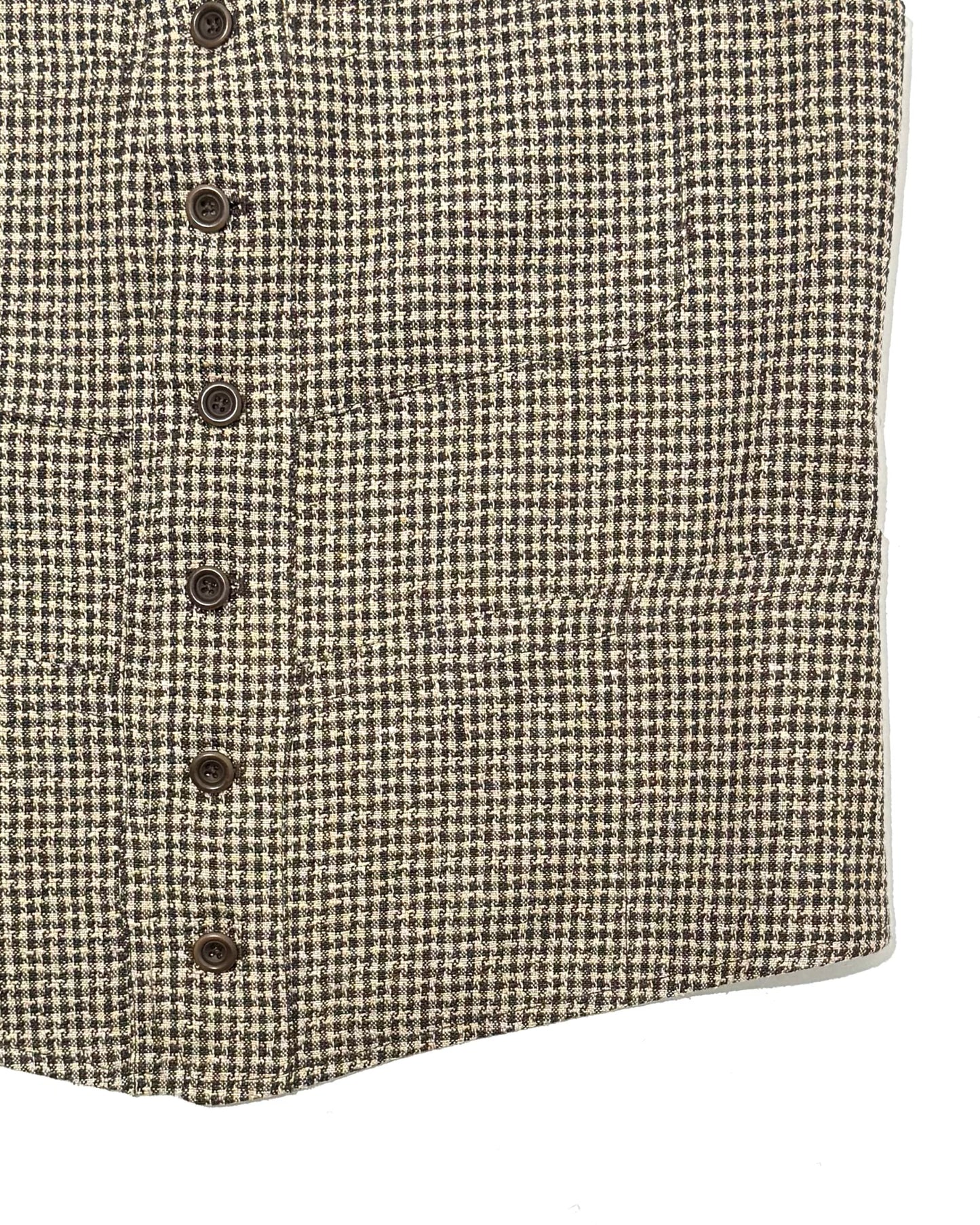 SAGAN VEST / LINEN STAR HOUNDSTOOTH