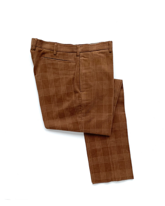 TRIM FIT PANTS / CHECK CORDUROY