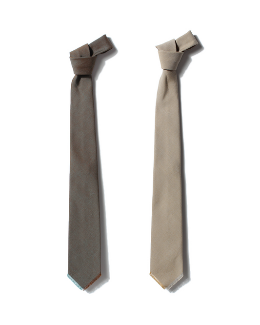 HAND FRINGE TIE / CHANGENG POPLYN