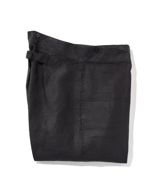 BJ PANTS / LINEN BLACK