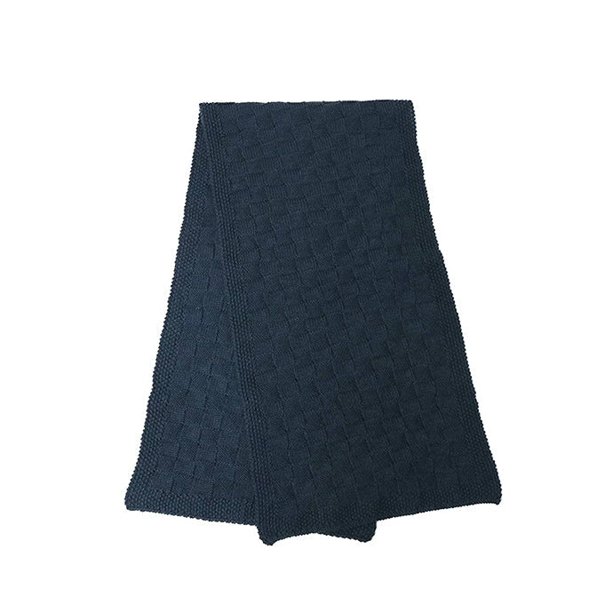 CHECKERD KNITTING SCARF