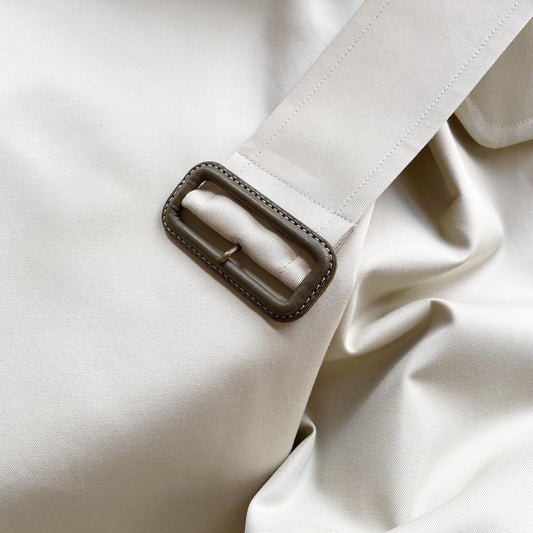 TRENCH COAT / COTTON GABARDINE OYSTER