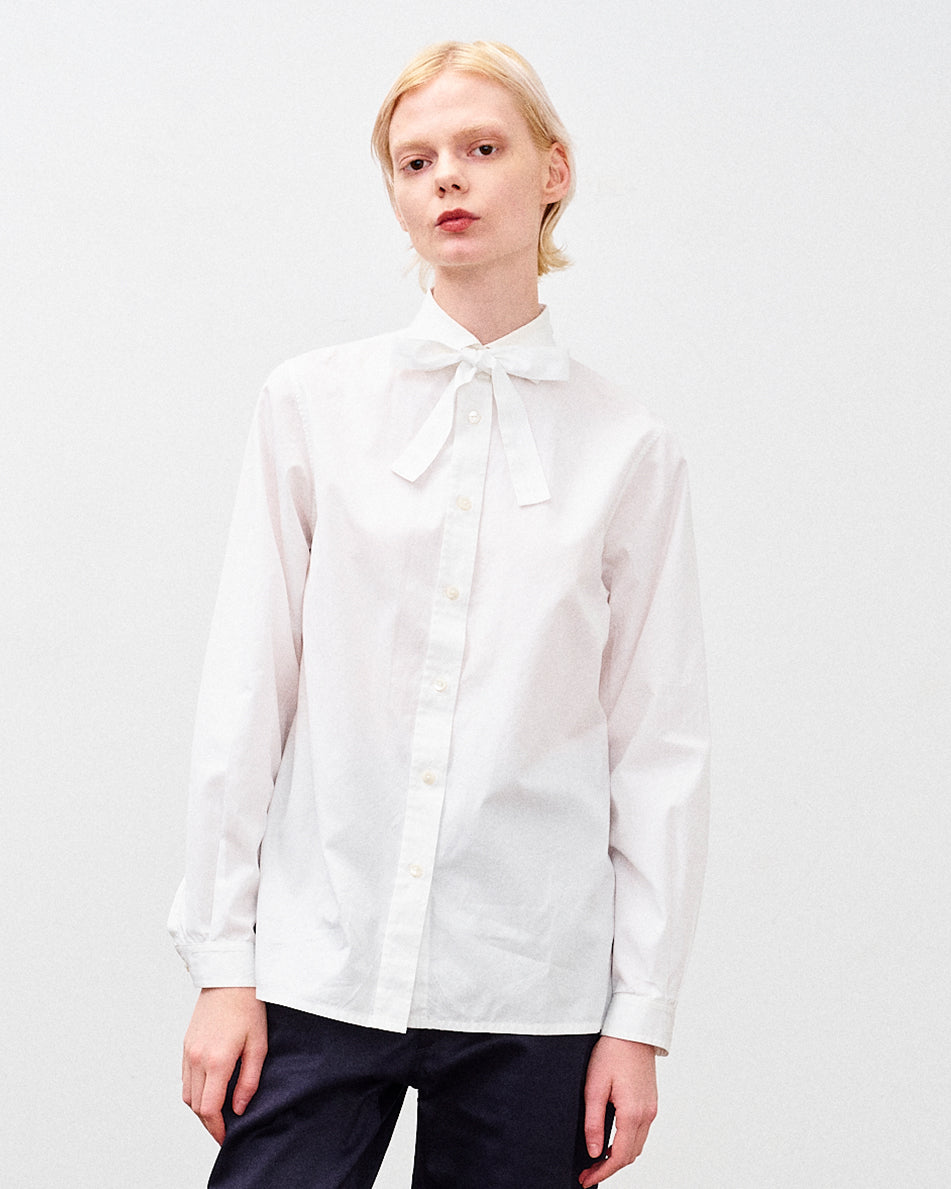 MILLICENT BOWTIE SHIRT / WHITE