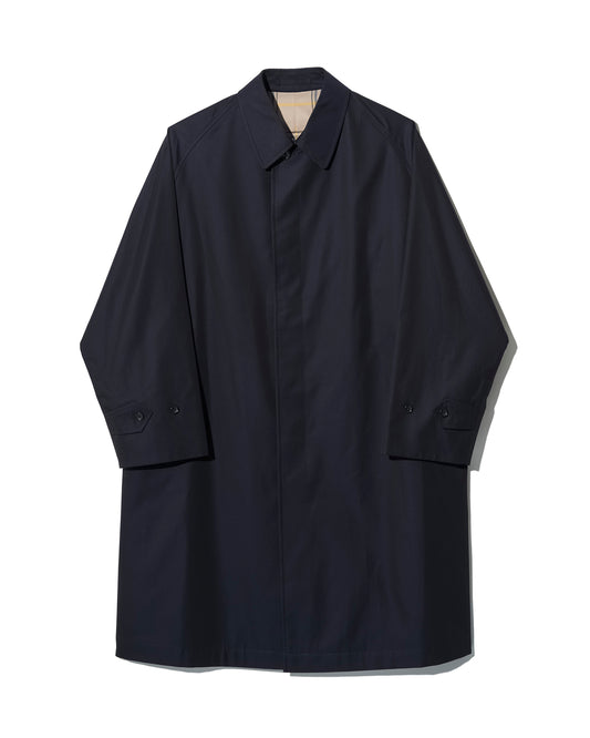 SINGLE RAGLAN COAT 1 / GABARDINE NAVY