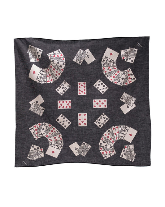 PLAYING CARDS SCARF / BLACK