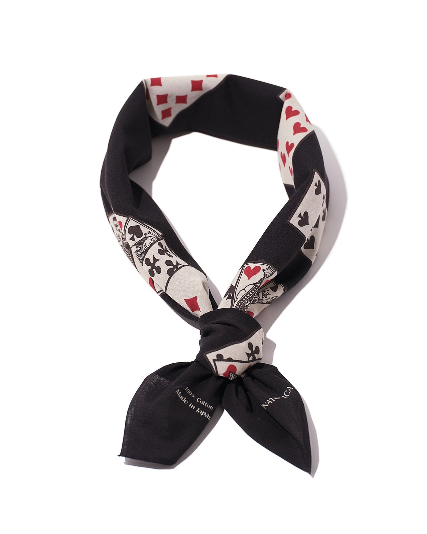 PLAYING CARDS SCARF / BLACK