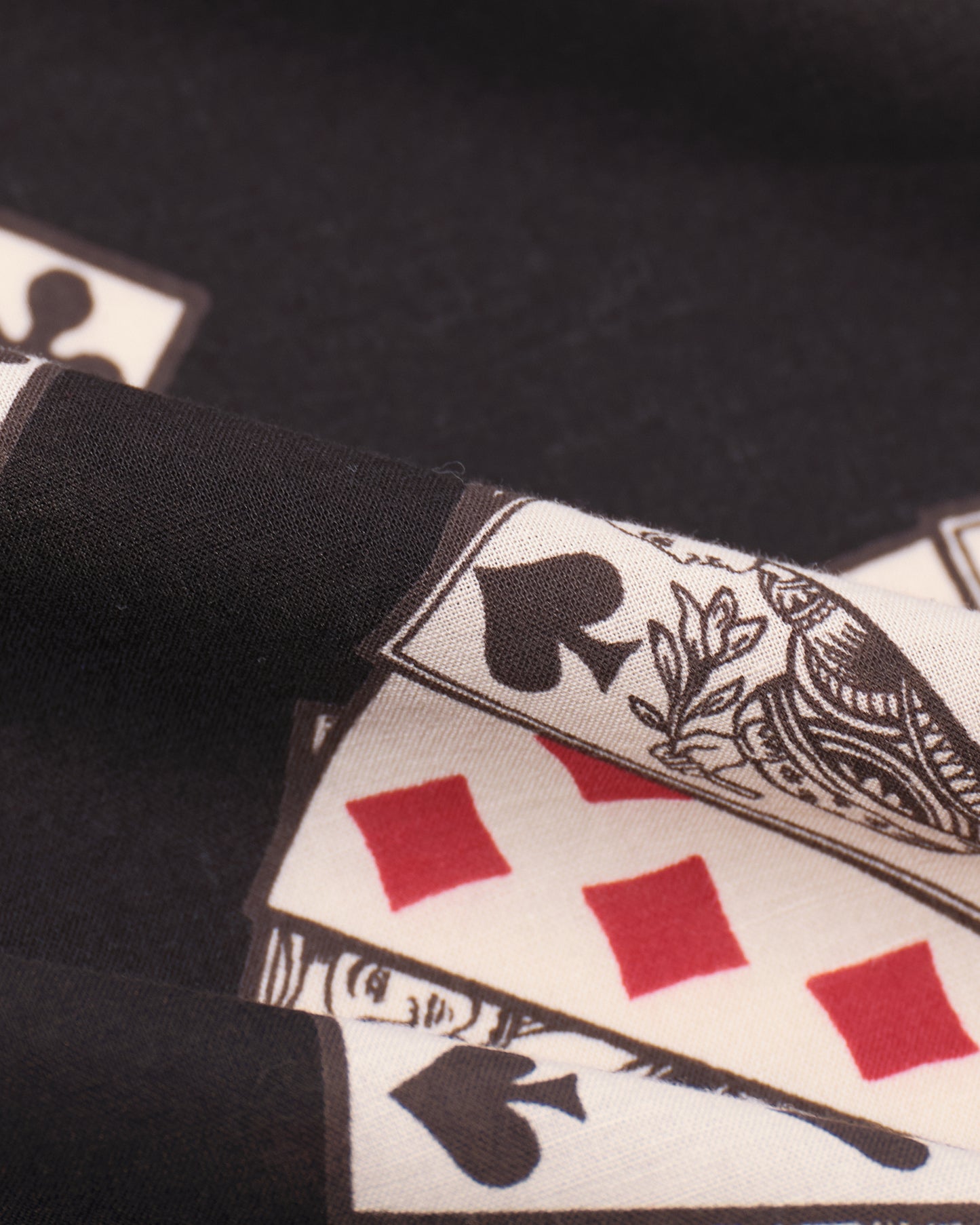 PLAYING CARDS SCARF / BLACK