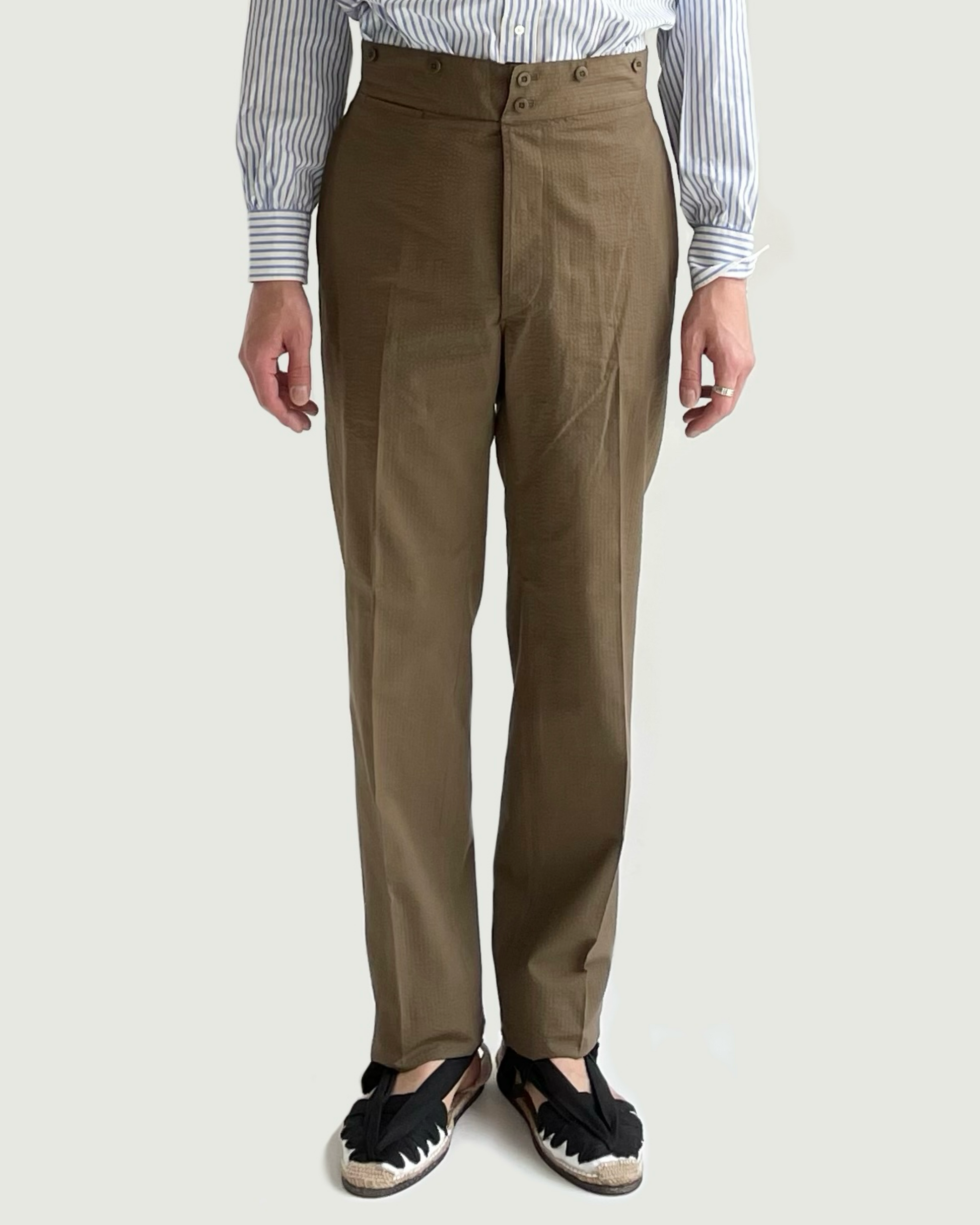 BJ PANTS / SEERSUCKER KHAKI – ANATOMICA OFFICIAL ONLINE STORE BJ PANTS / SEERSUCKER KHAKI – ANATOMICA OFFICIAL ONLINE STORE