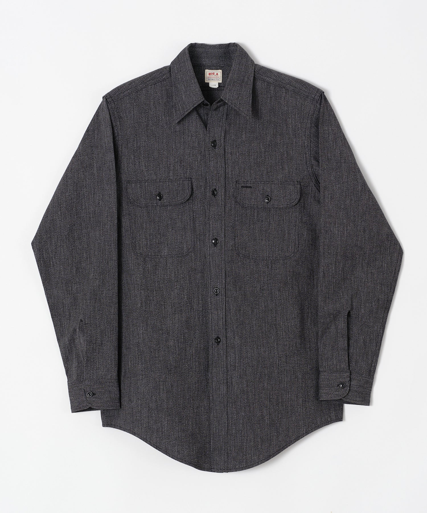 BIG A SHIRT BLACK CHAMBRAY