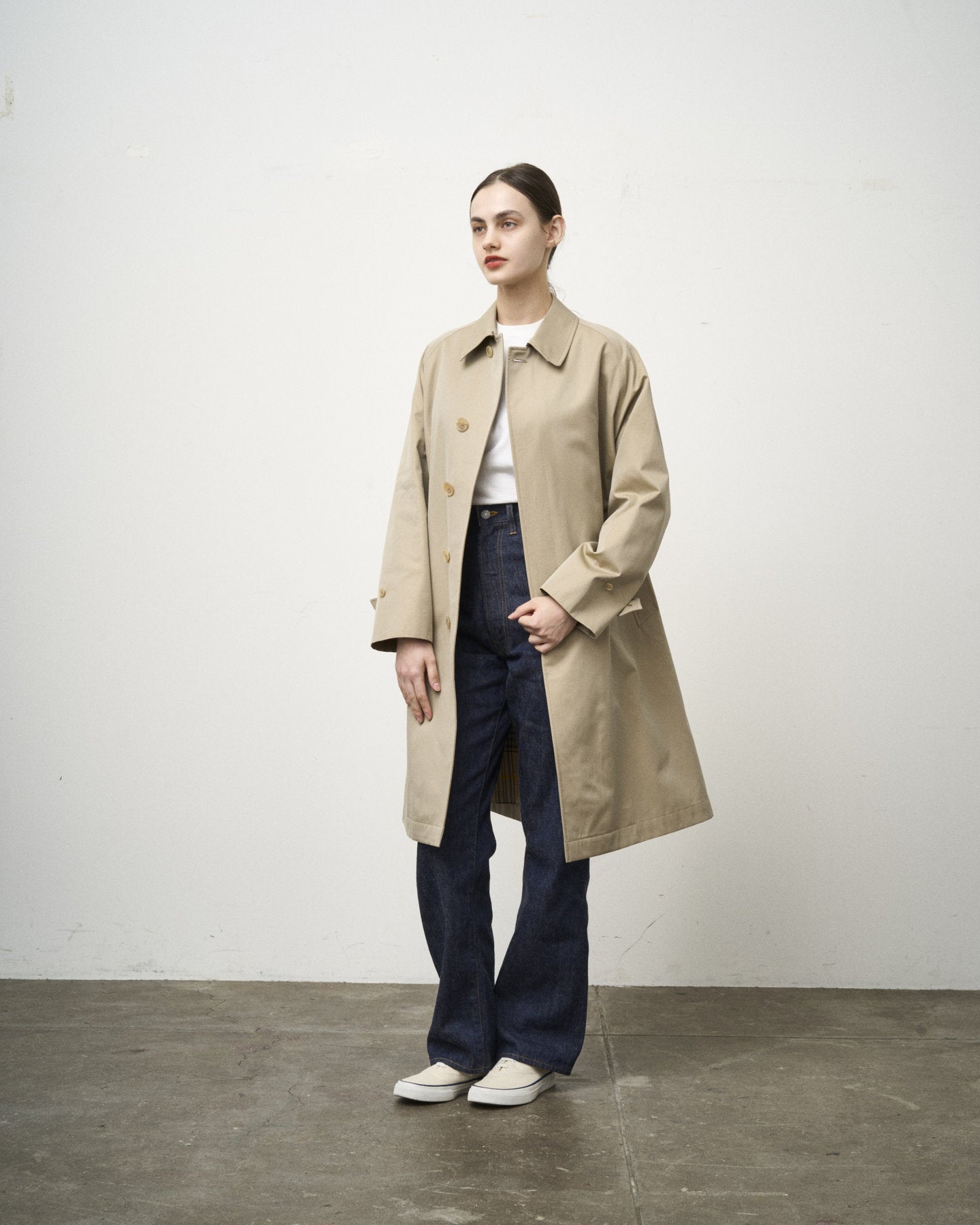SINGLE RAGLAN COAT 1 / GABARDINE BEIGE – ANATOMICA OFFICIAL ONLINE