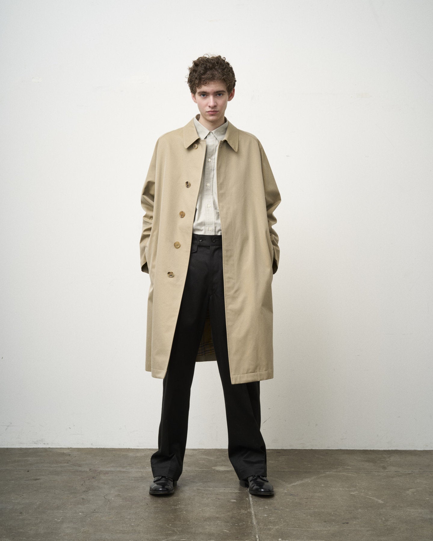 SINGLE RAGLAN COAT 1 / GABARDINE BEIGE – ANATOMICA OFFICIAL ONLINE