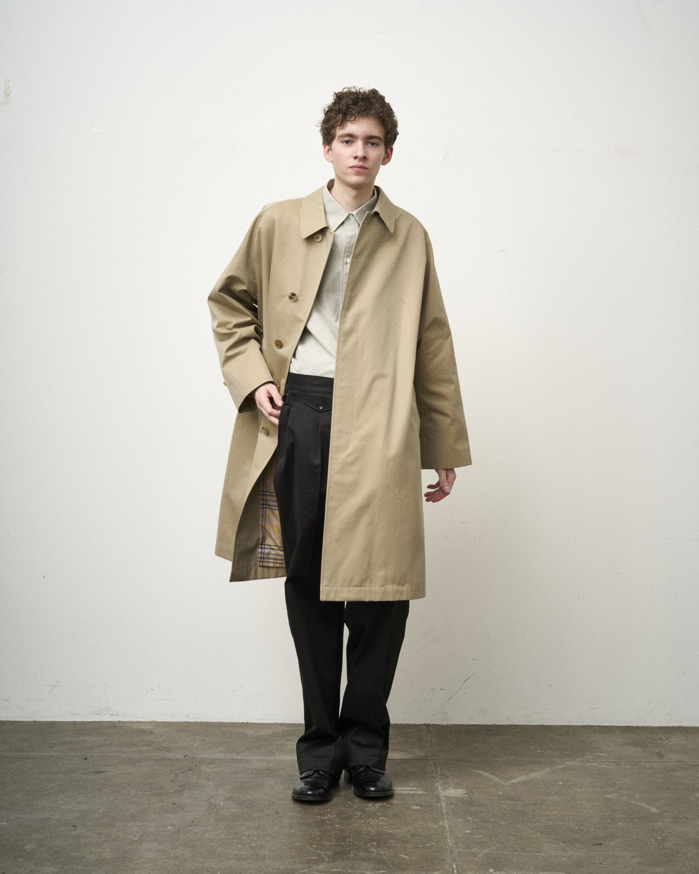 SINGLE RAGLAN COAT 1 / GABARDINE BEIGE – ANATOMICA OFFICIAL ONLINE