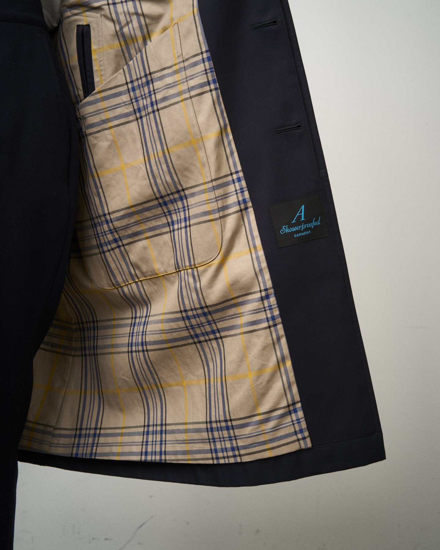 SINGLE RAGLAN COAT 1 / GABARDINE NAVY – ANATOMICA OFFICIAL ONLINE