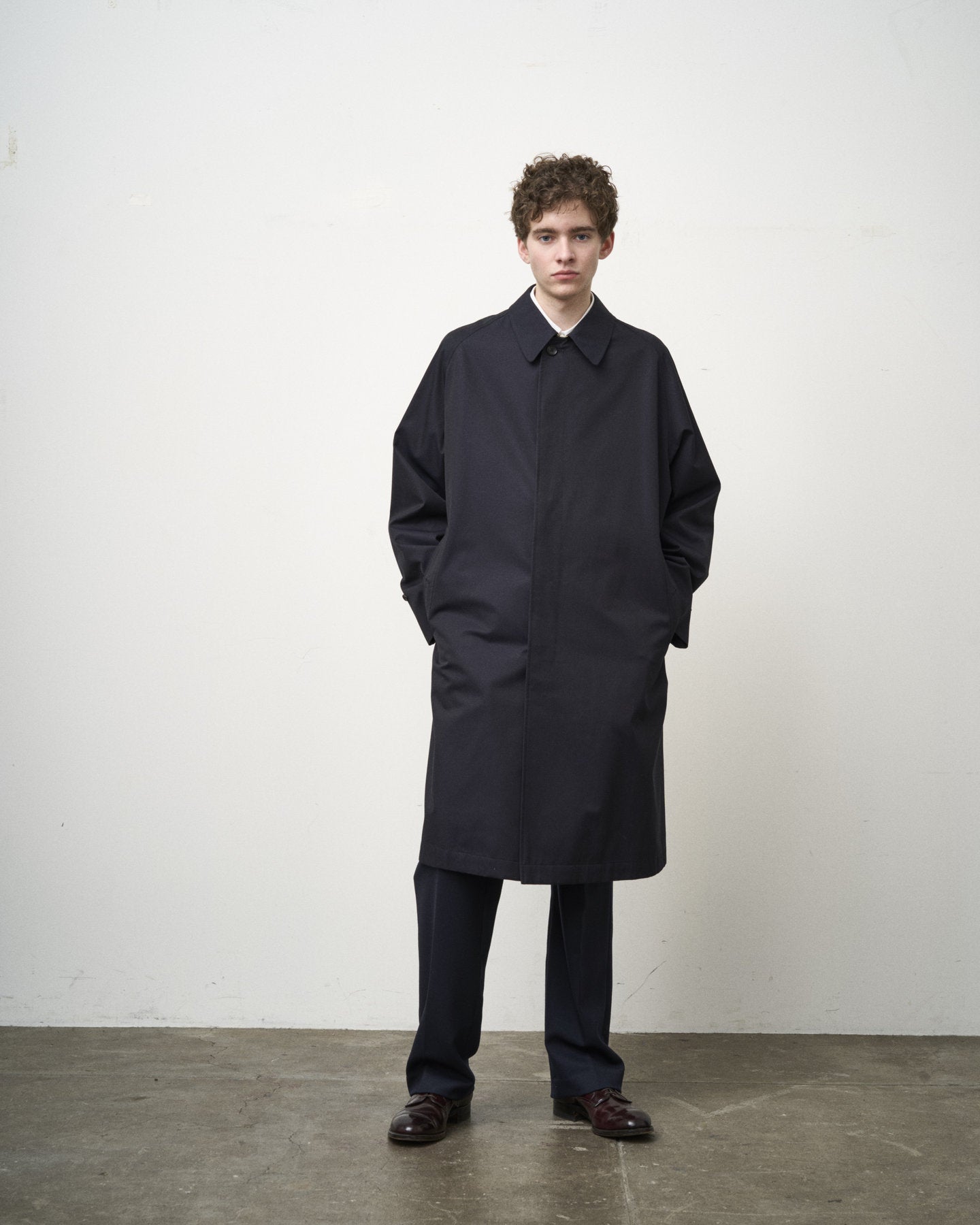 Anatomica SINGLE RAGLAN Ⅰ Navy 46 SINGLE RAGLAN COAT 1 / GABARDINE NAVY – ANATOMICA OFFICIAL ONLINE
