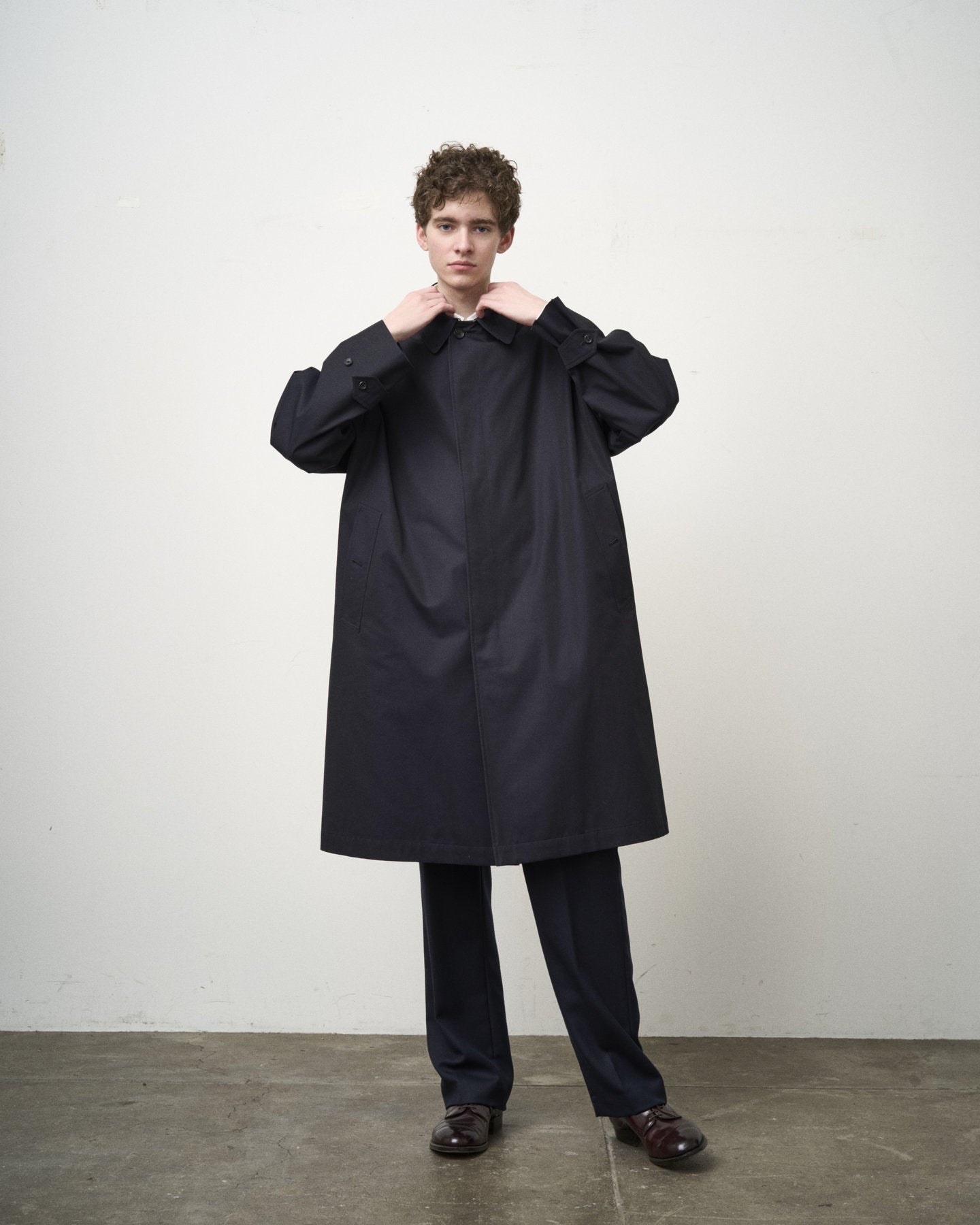 ジャケット・アウター Anatomica Single Raglan Coat Navy 46 SINGLE RAGLAN COAT 1 / GABARDINE NAVY – ANATOMICA OFFICIAL ONLINE