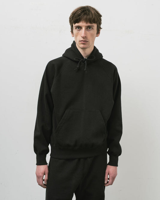 SWEAT RAGLAN PARKA / BLACK