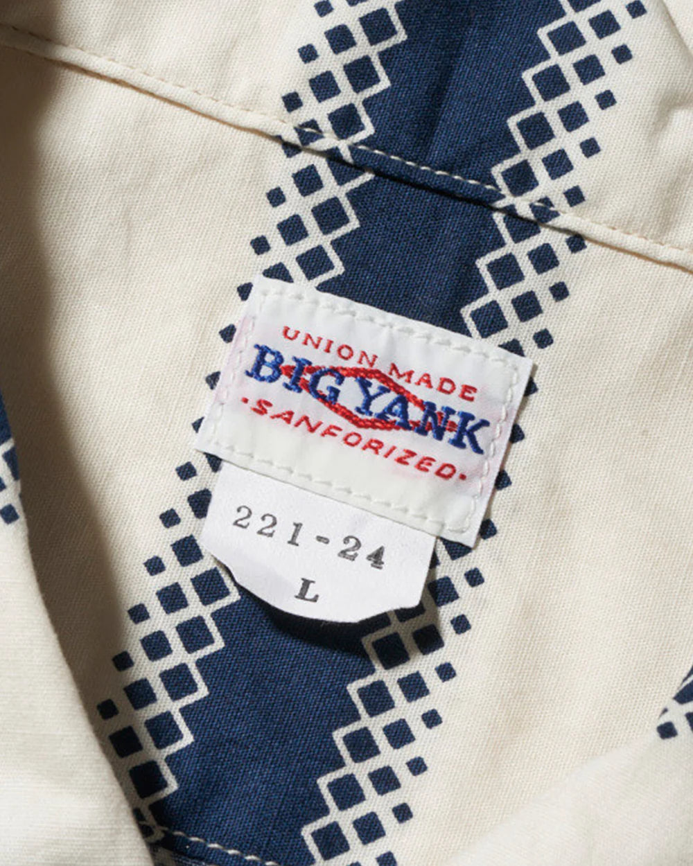 【 BIG YANK 】U54 QLS SHIRTS GEOMETRY BORDER