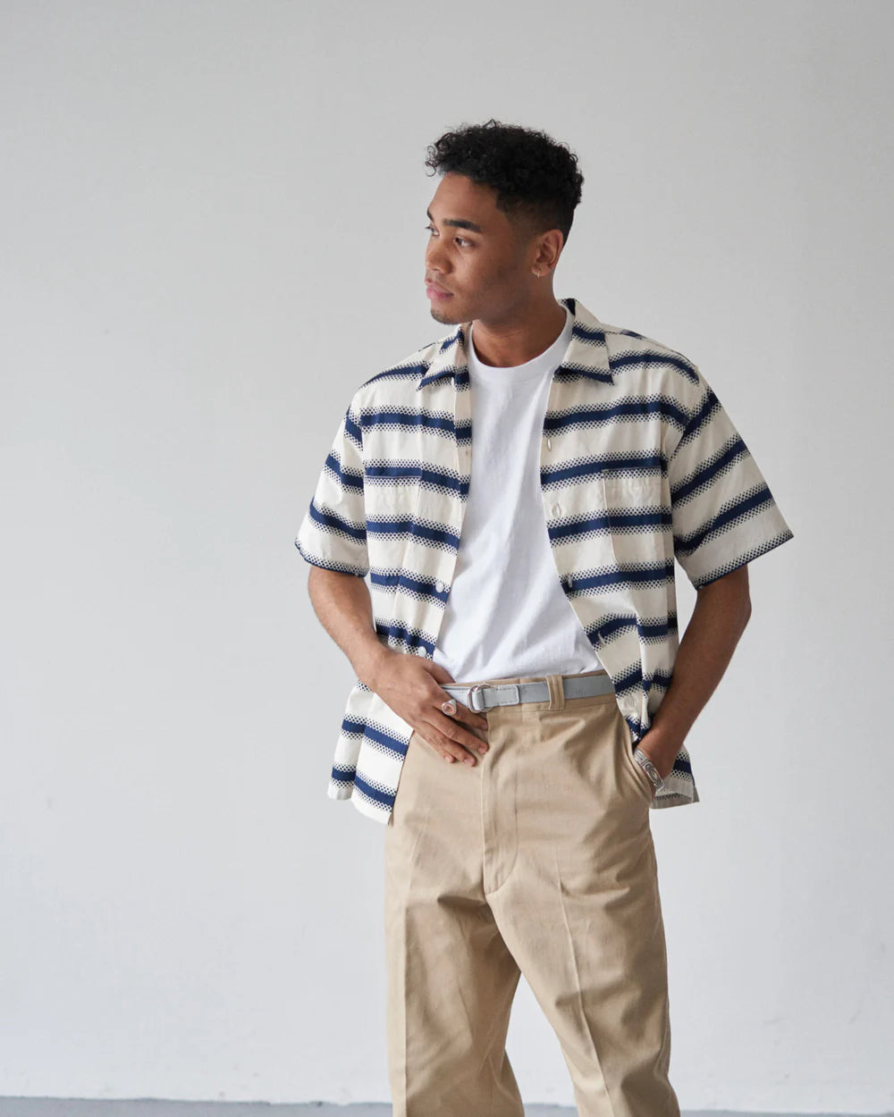 【 BIG YANK 】U54 QLS SHIRTS GEOMETRY BORDER