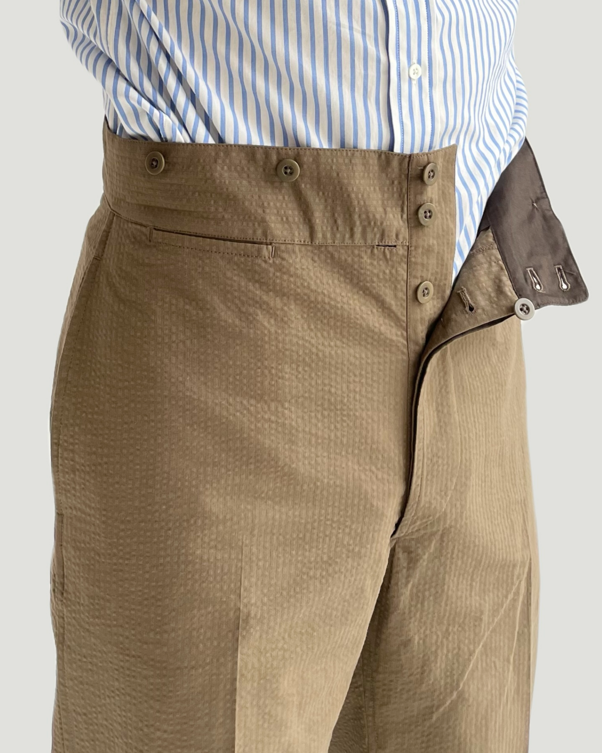 BJ PANTS / SEERSUCKER KHAKI – ANATOMICA OFFICIAL ONLINE STORE BJ PANTS / SEERSUCKER KHAKI – ANATOMICA OFFICIAL ONLINE STORE