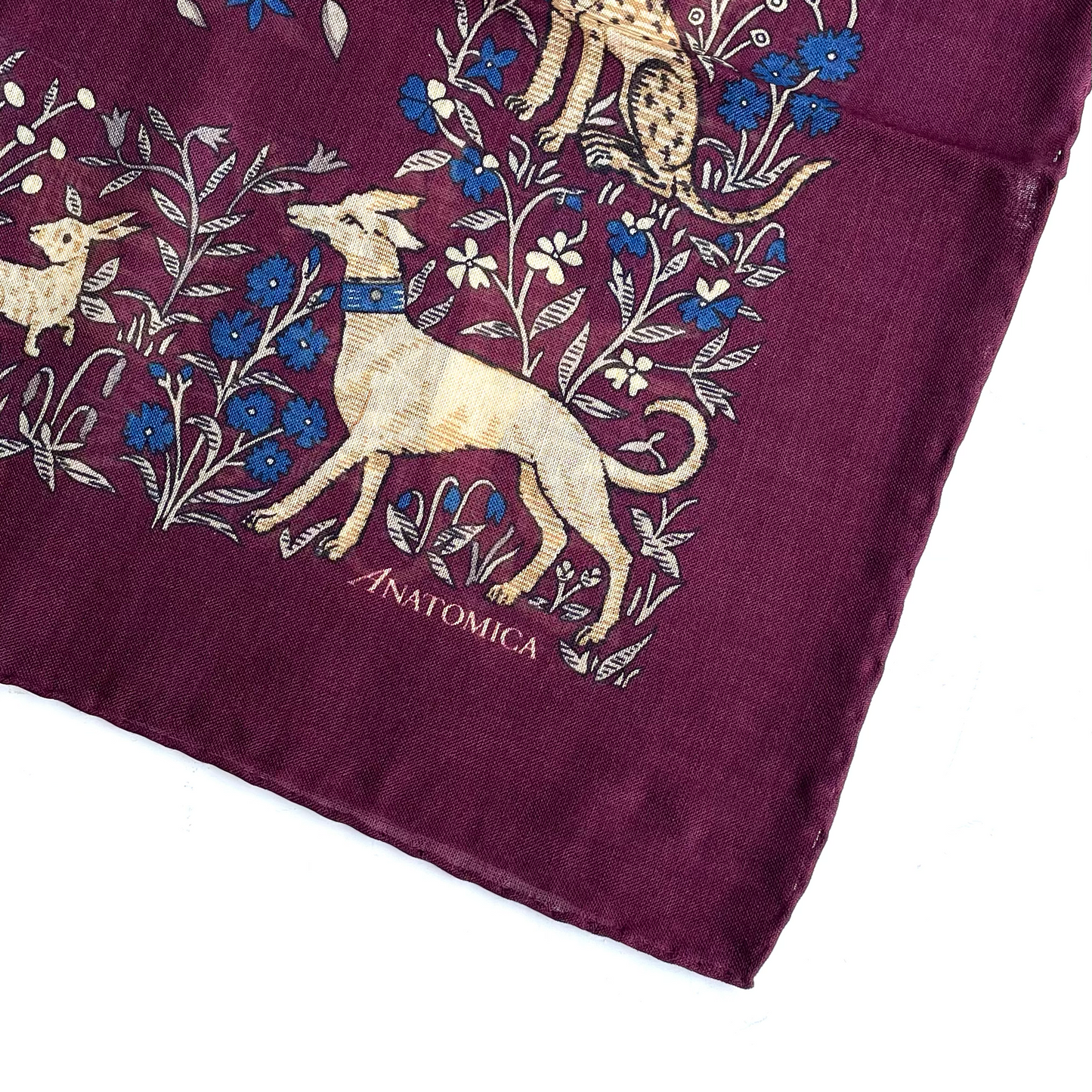 ANATOMICA by DRAKE'S SCARF UNICORN / BURGUNDY