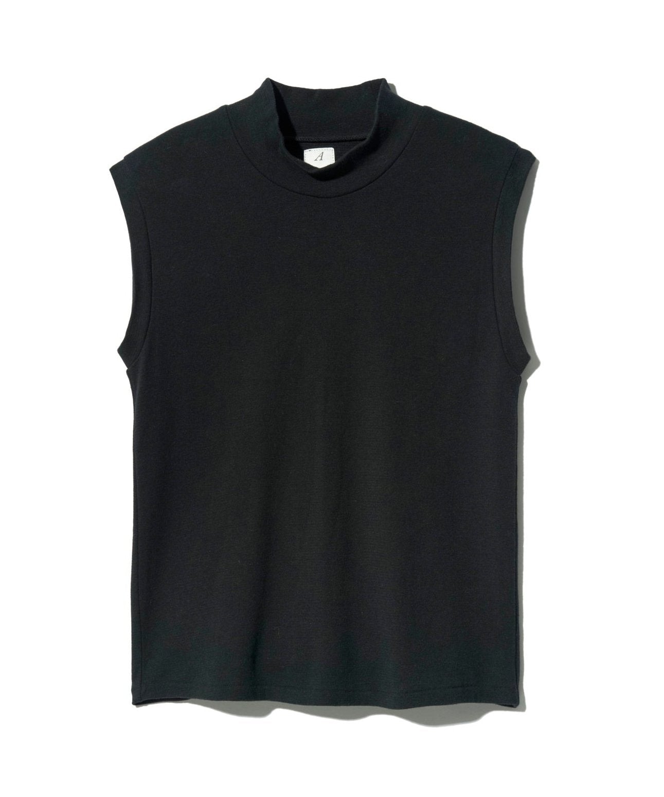 MOCK NECK TEE SLEEVELESS ORGANIC COTTON